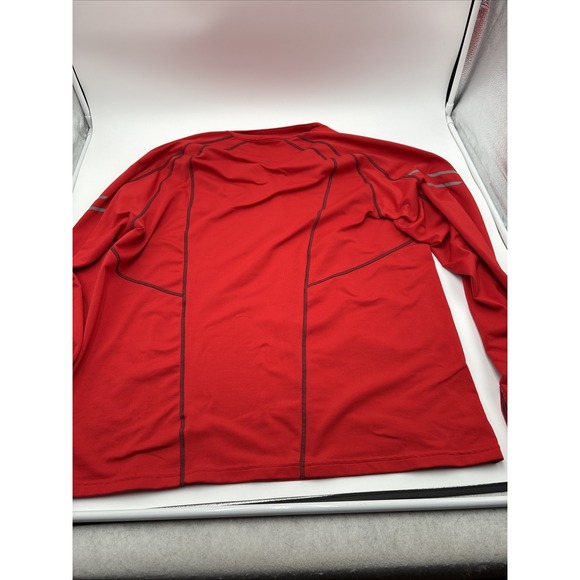 New Balance Jogger Jacket Mens Size Extra Large Pull Over Quarter Zip Red - Picture 9 of 12